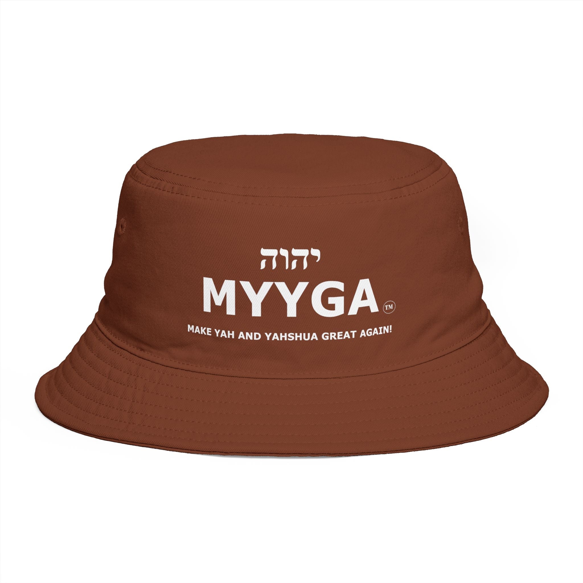 MYYGA - Make Yah And Yeshua Great Again - Solid Red Bucket Hat | All-Over Print Bucket Hat