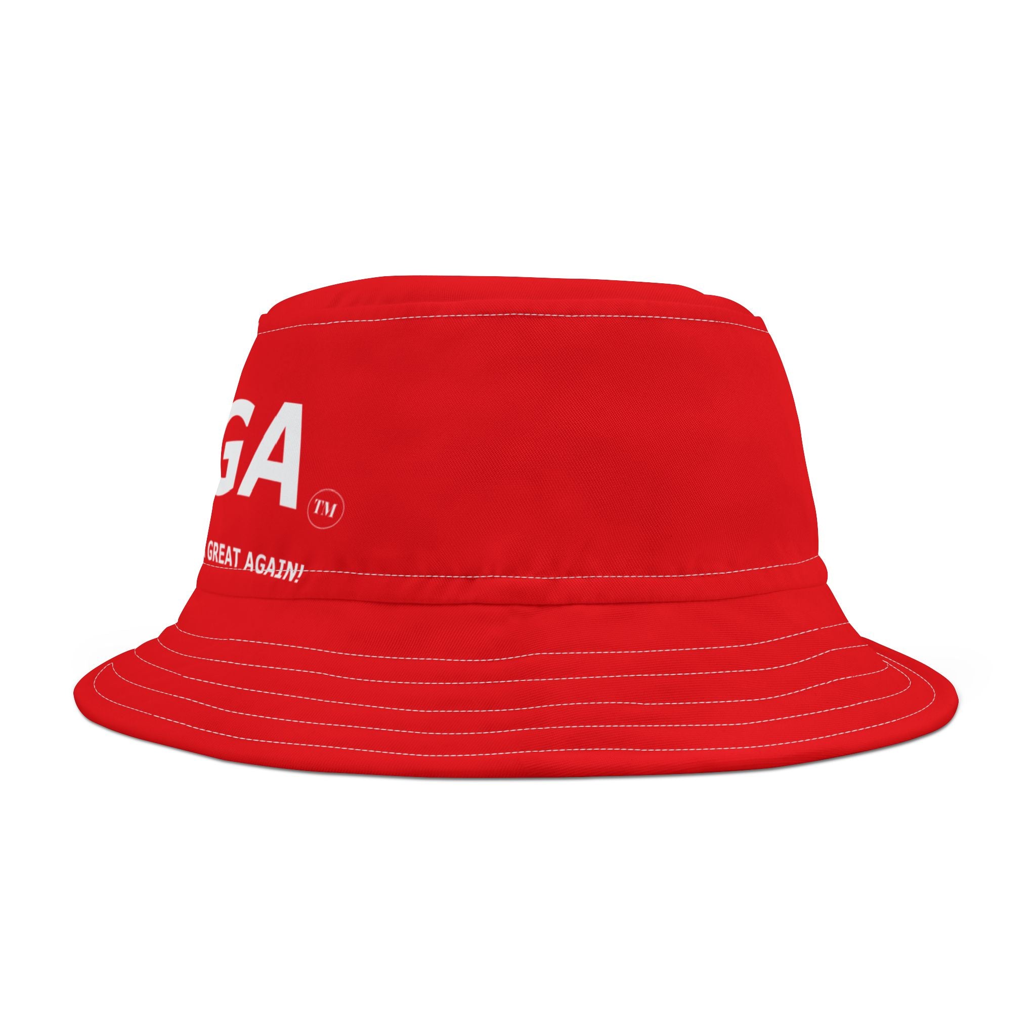 MYYGA - Make Yahweh And Yahshua Great Again - Solid Red Bucket Hat | All-Over Print Bucket Hat