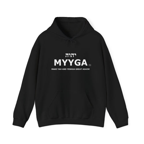 MYYGA - Make Yah And Yahshua Great Again - hooded sweatshirt with front design only