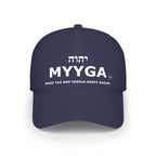 MYYGA - Make Yah And Yahshua Great Again - distressed logo Classic Dad Cap | vintage embroidered baseball hat