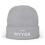 MYYGA - Make Yahuah And Yahusha Great Again - Embroidered Knit Beanie | Distressed Hebrew Accent