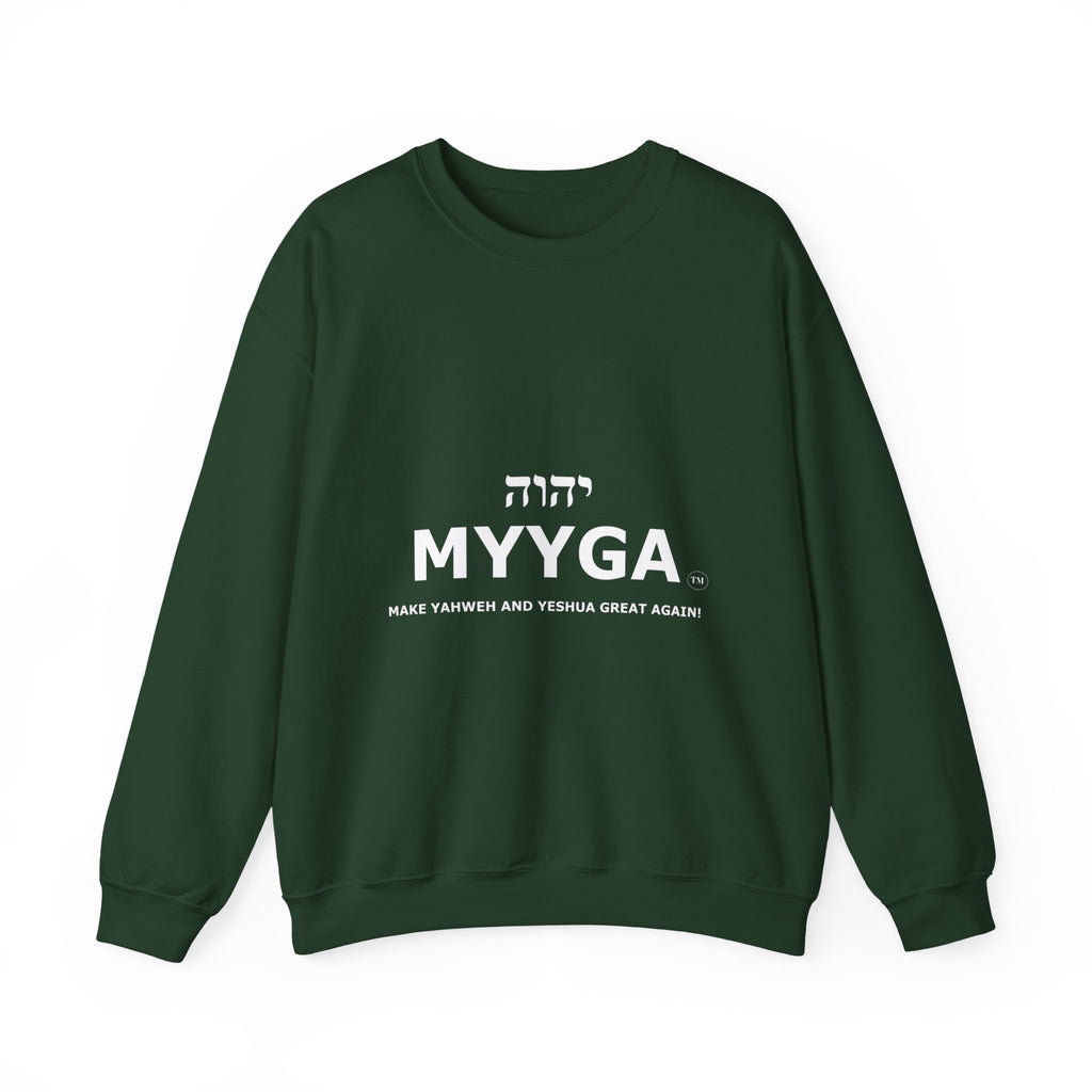 MYYGA - Make Yahweh And Yeshua Great Again - sweatshirt | Religious typography crewneck