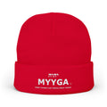 MYYGA - Make Yahweh And Yeshua Great Again - Embroidered Knit Beanie | Distressed Hebrew Accent