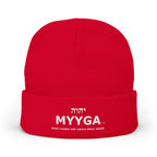 MYYGA - Make Yahweh And Yeshua Great Again - Embroidered Knit Beanie | Distressed Hebrew Accent