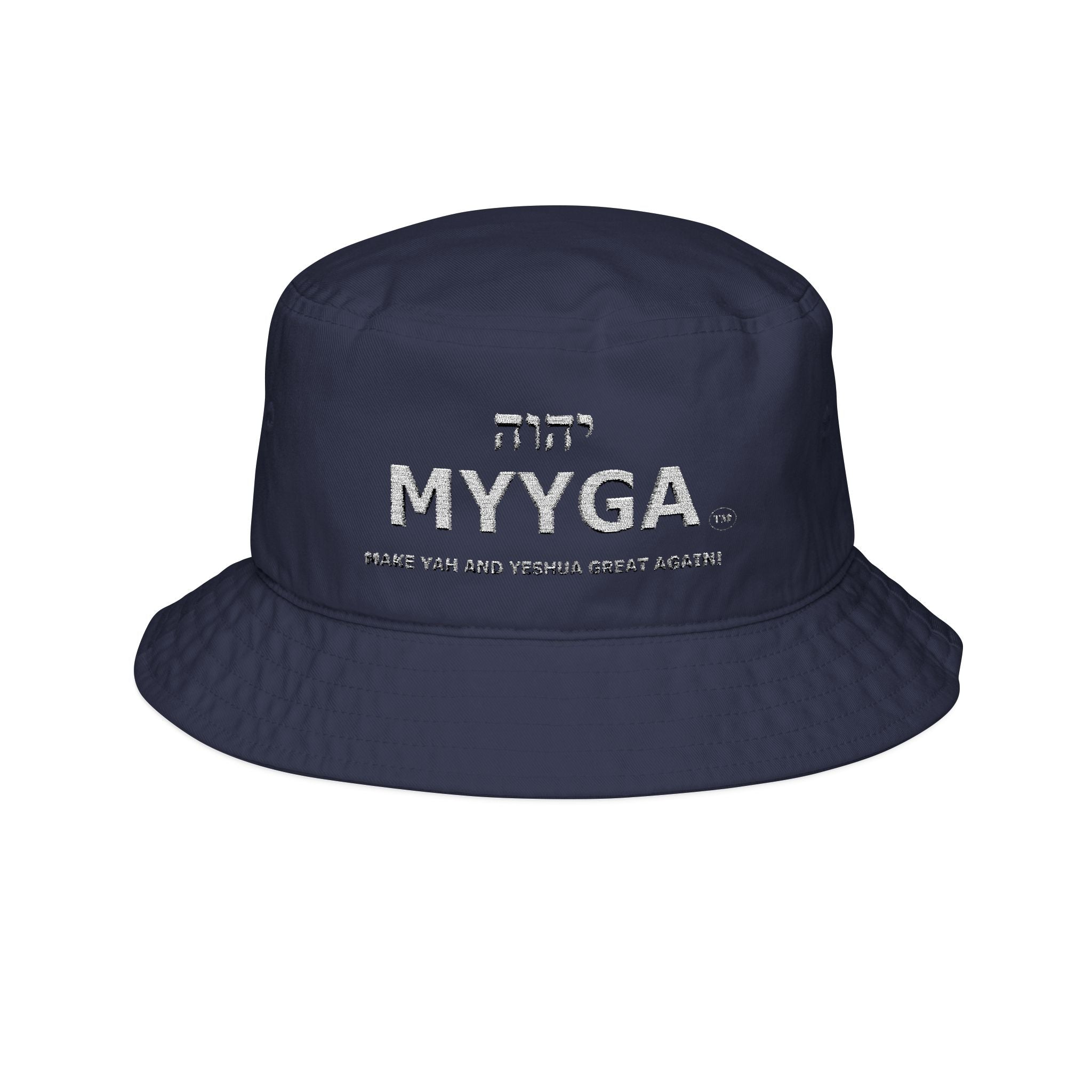 MYYGA - Make Yah And Yahshua Great Again - Embroidered Bucket Hat | Distressed Logo, Streetwear