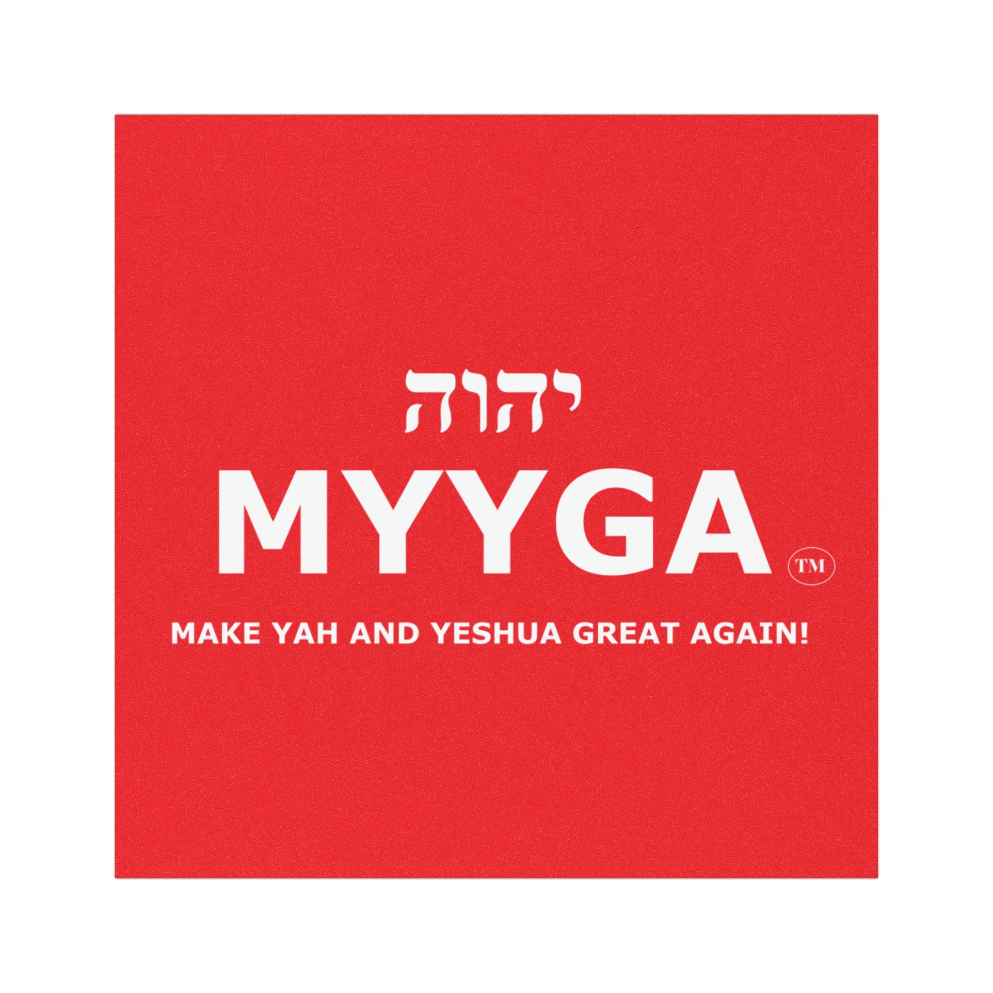 MYYGA - Make Yah And Yahshua Great Again - Hebrew Logo Car Magnet |