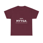 MYYGA - Make Yahweh And Yahshua Great Again - logo tee | Hebrew lettering graphic shirt