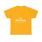 MYYGA - Make Yah And Yahshua Great Again - logo tee | Hebrew lettering graphic shirt