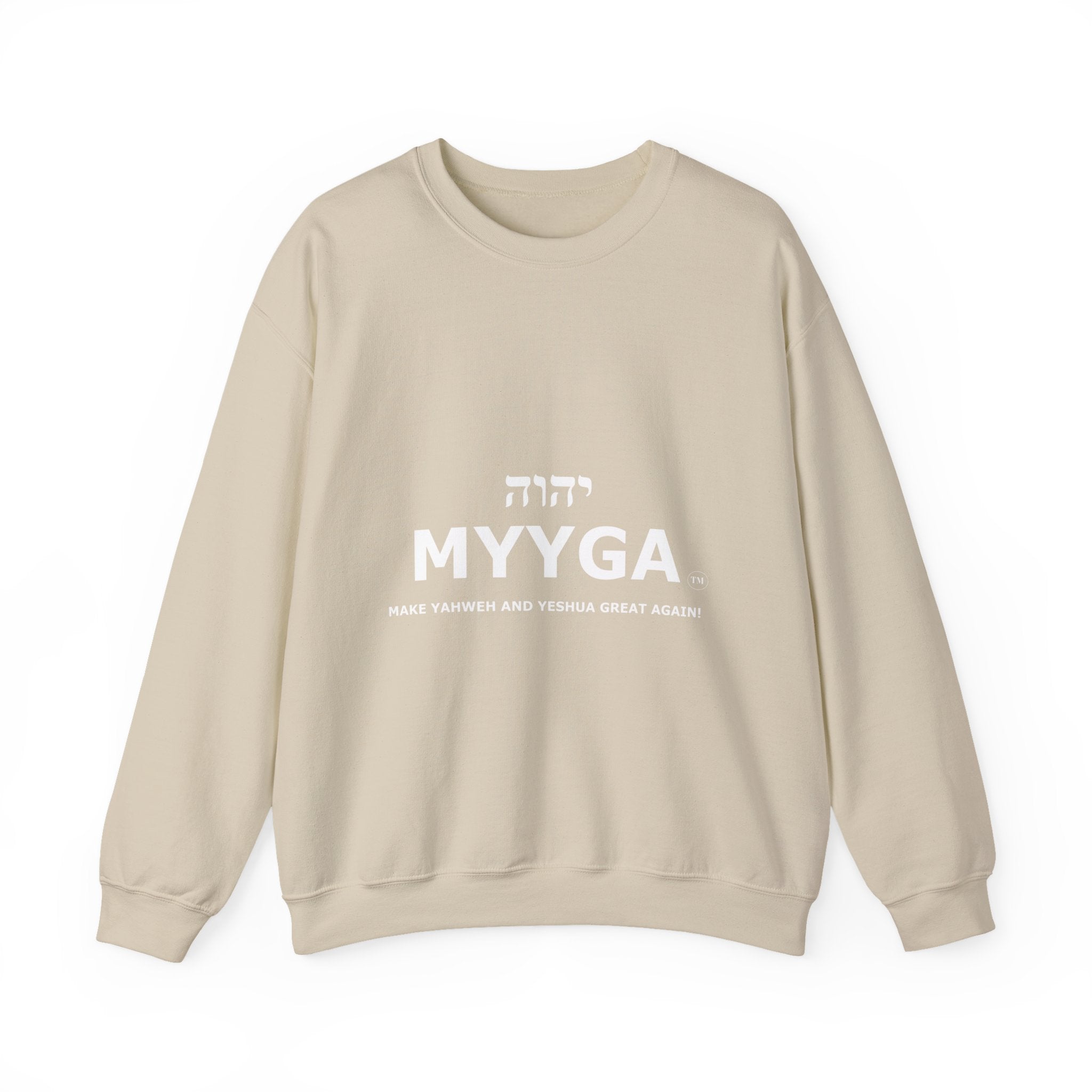 MYYGA - Make Yahweh And Yeshua Great Again - sweatshirt | Religious typography crewneck
