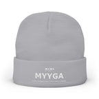 MYYGA - Make Yahweh And Yeshua Great Again - Embroidered Knit Beanie | Distressed Hebrew Accent