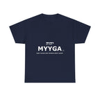 MYYGA - Make Yahuah And Yahusha Great Again - logo tee | Hebrew lettering graphic shirt