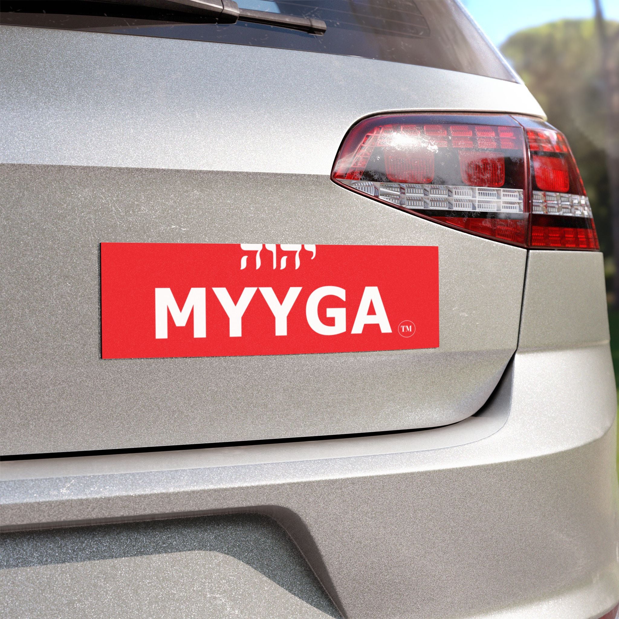 MYYGA - Make Yahweh And Yahshua Great Again - Hebrew Logo Car Magnet |