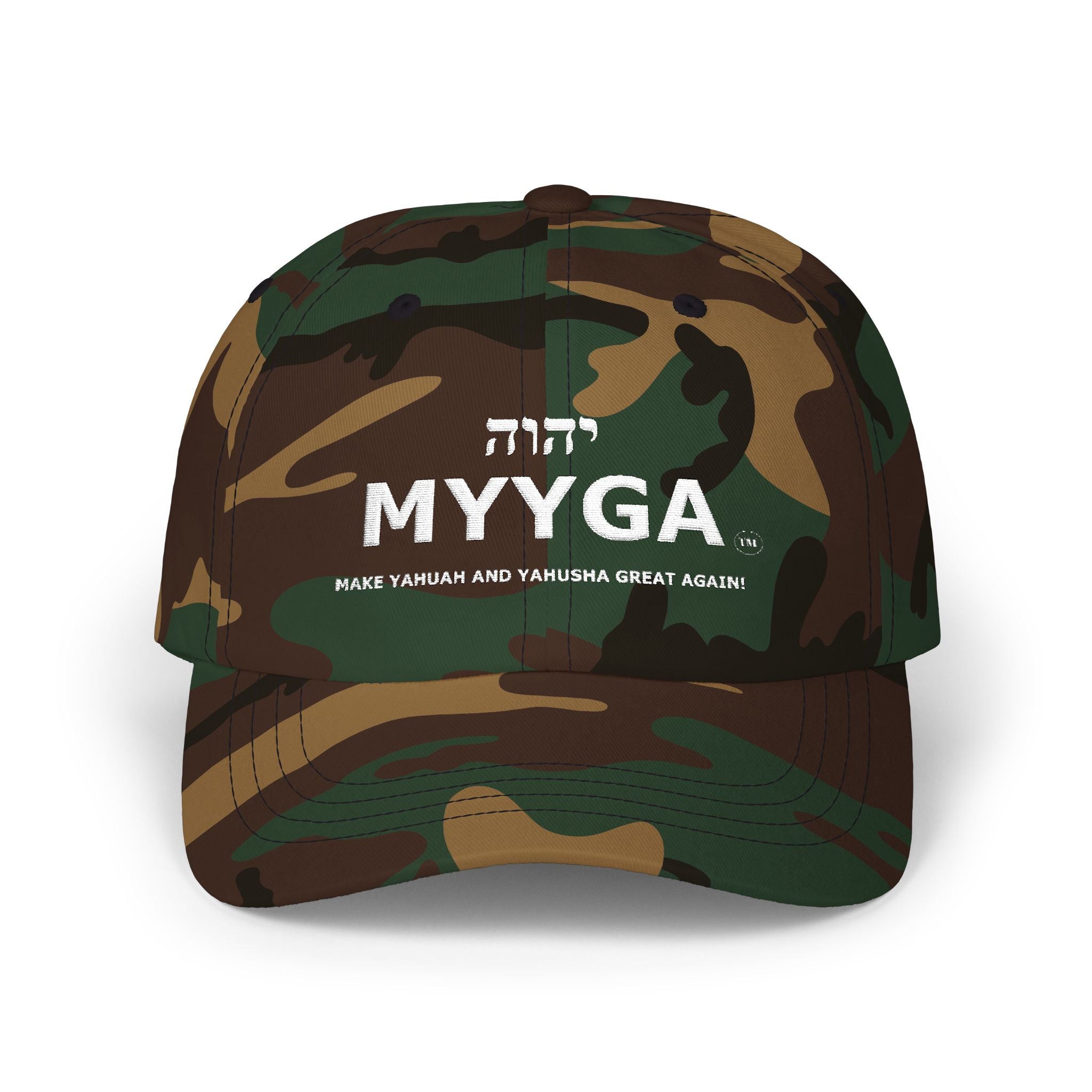 MYYGA - Make Yahuah And Yahusha Great Again - distressed logo Classic Dad Cap | vintage embroidered baseball hat