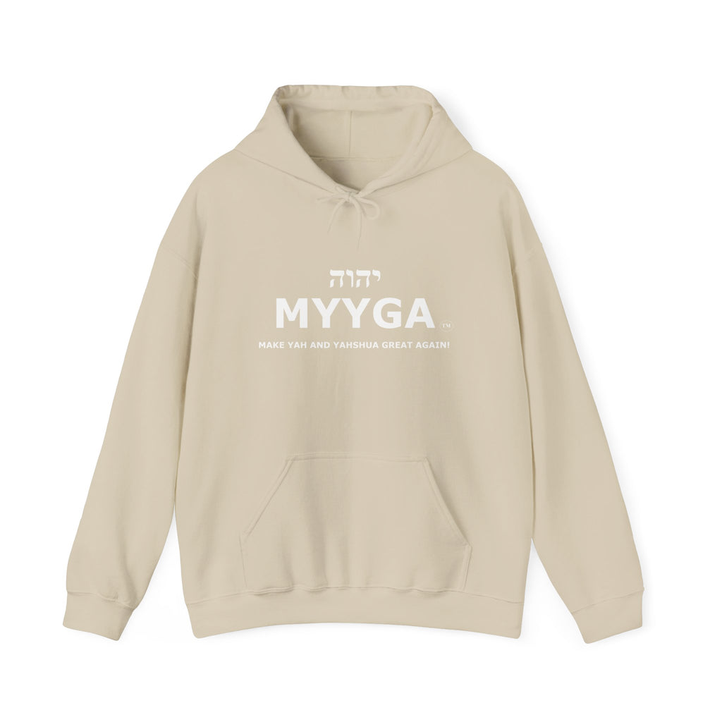 MYYGA - Make Yah And Yeshua Great Again - hooded sweatshirt with front design only