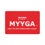 MYYGA - Make Yah And Yahshua Great Again - logo pet food mat |