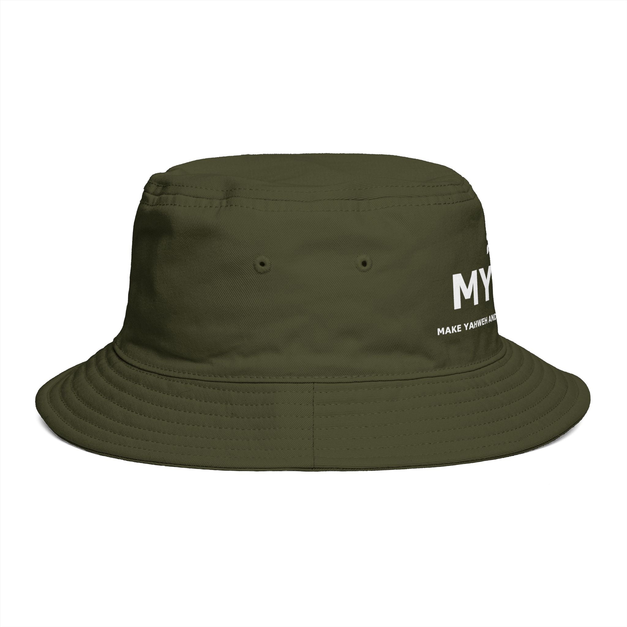 MYYGA - Make Yahweh And Yahshua Great Again - Solid Red Bucket Hat | All-Over Print Bucket Hat