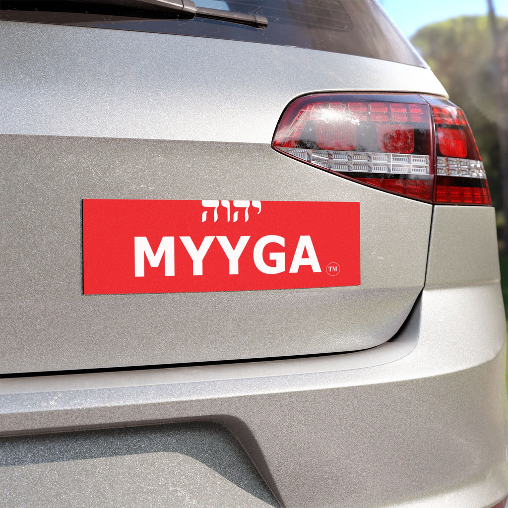 MYYGA - Make Yehovah And Yeshua Great Again - Hebrew Logo Car Magnet |