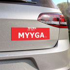 MYYGA - Make Yehovah And Yeshua Great Again - Hebrew Logo Car Magnet |