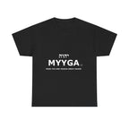 MYYGA - Make Yah And Yahshua Great Again - logo tee | Hebrew lettering graphic shirt