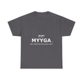 MYYGA - Make Yahweh And Yeshua Great Again - logo tee | Hebrew lettering graphic shirt