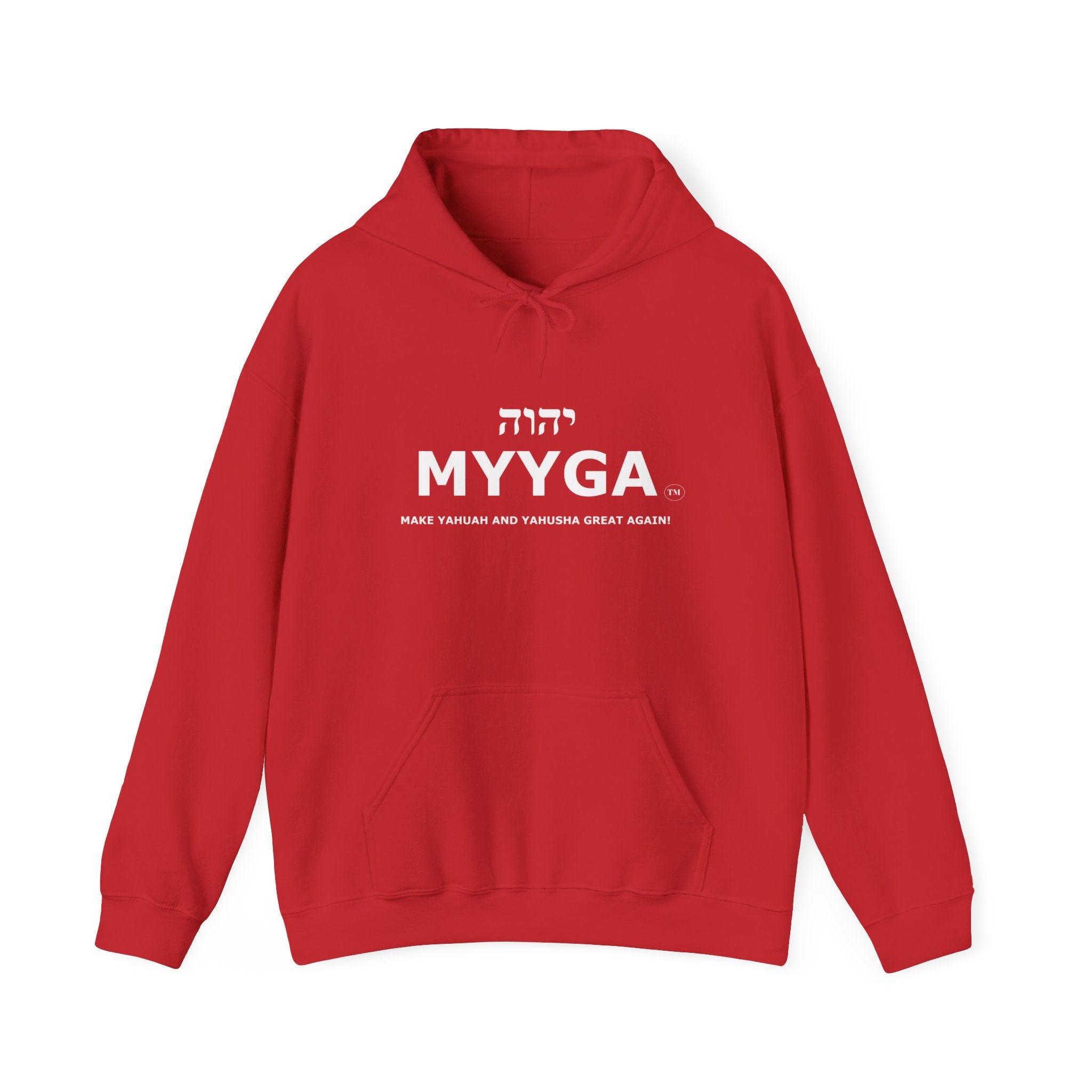 MYYGA - Make Yahuah And Yahusha Great Again - hooded sweatshirt with front design only