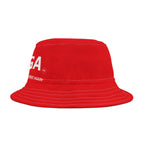 MYYGA - Make Yehovah And Yeshua Great Again - Solid Red Bucket Hat | All-Over Print Bucket Hat