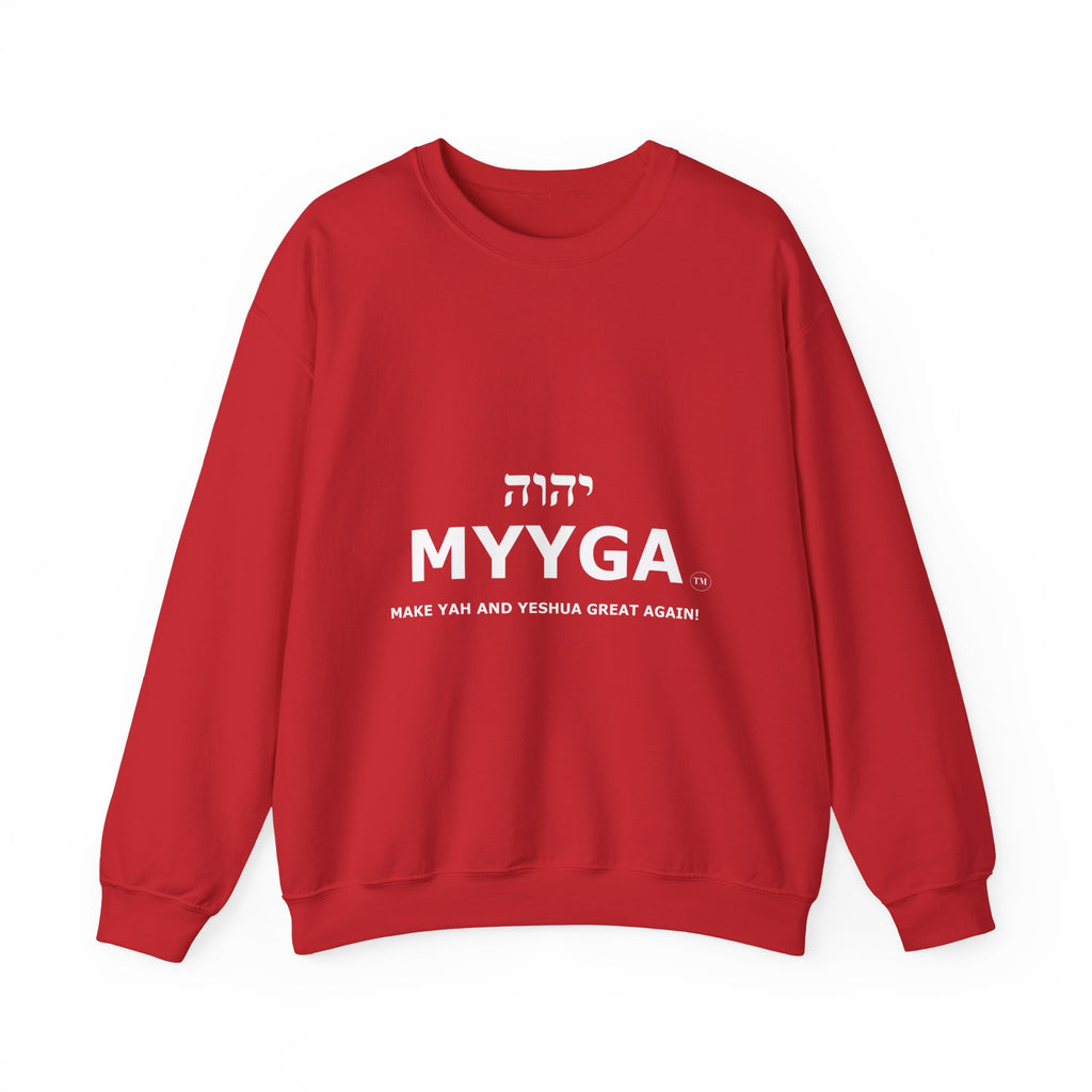 MYYGA - Make Yah And Yahshua Great Again - sweatshirt | Religious typography crewneck
