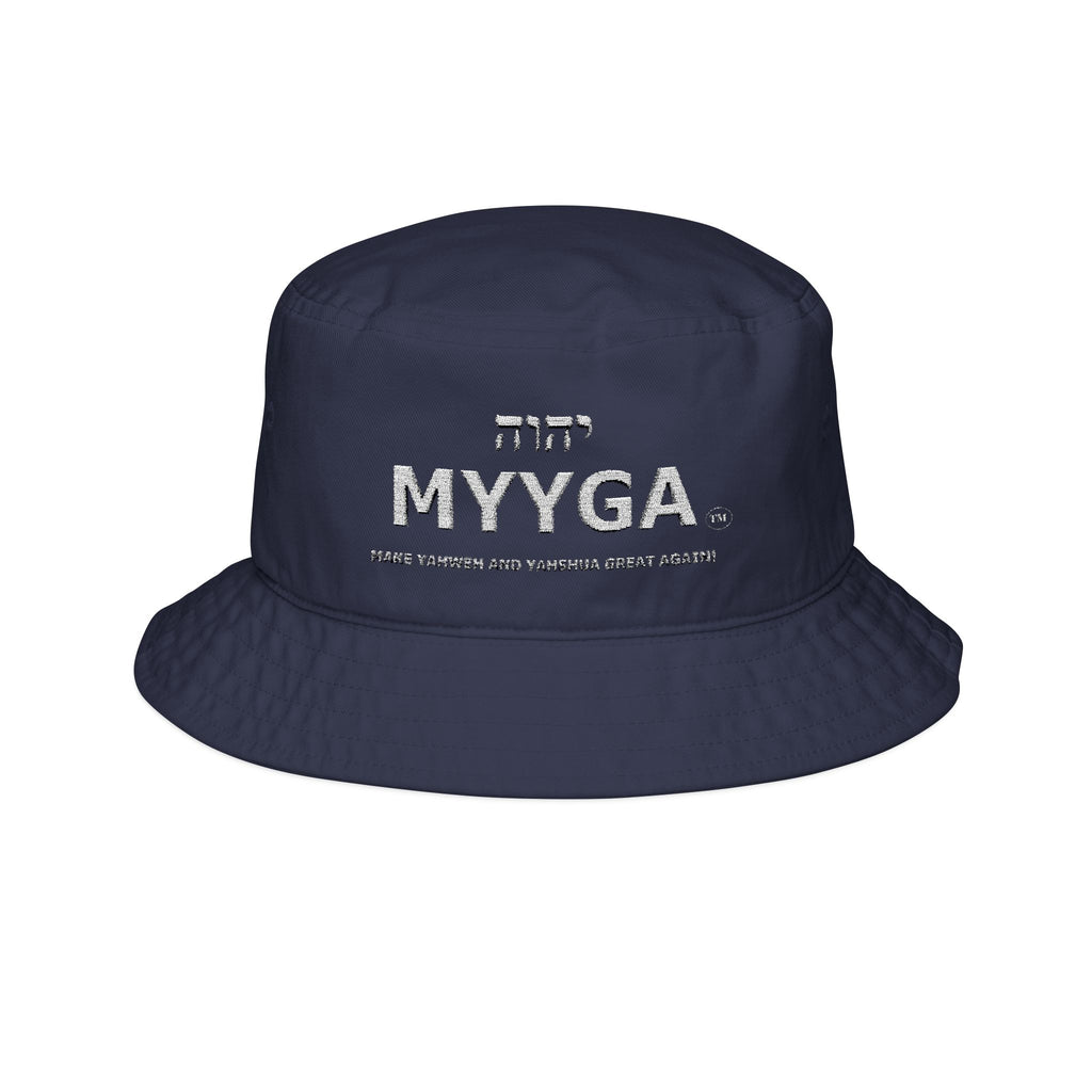 MYYGA - Make Yahweh And Yahshua Great Again - Embroidered Bucket Hat | Distressed Logo, Streetwear