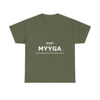 MYYGA - Make Yehovah And Yeshua Great Again - logo tee | Hebrew lettering graphic shirt