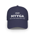 MYYGA - Make Yah And Yeshua Great Again - distressed logo Classic Dad Cap | vintage embroidered baseball hat