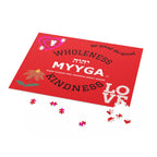 MYYGA - Make Yahuah And Yahusha Great Again - Puzzle | red logo Hebrew text, jigsaw