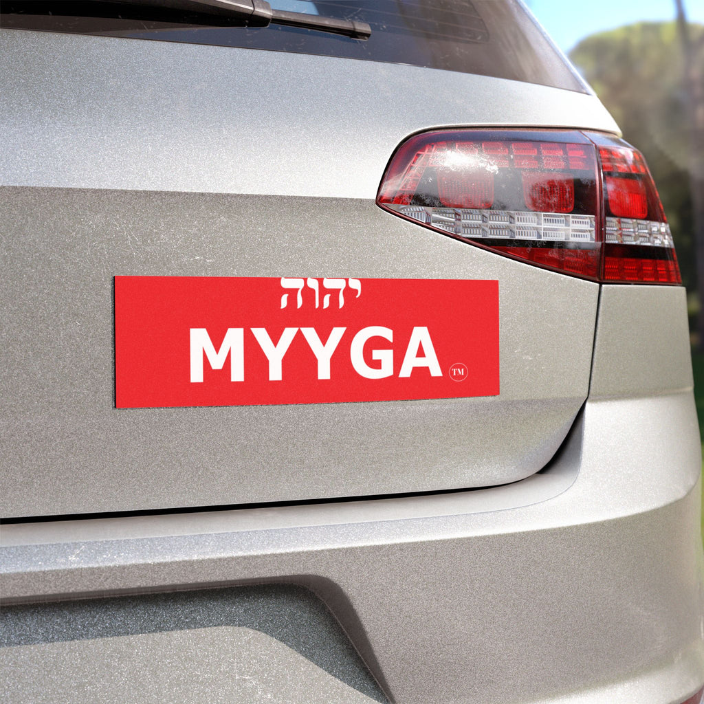 MYYGA - Make Yahweh And Yeshua Great Again - Hebrew Logo Car Magnet |