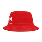 MYYGA - Make Yahweh And Yeshua Great Again - Solid Red Bucket Hat | All-Over Print Bucket Hat
