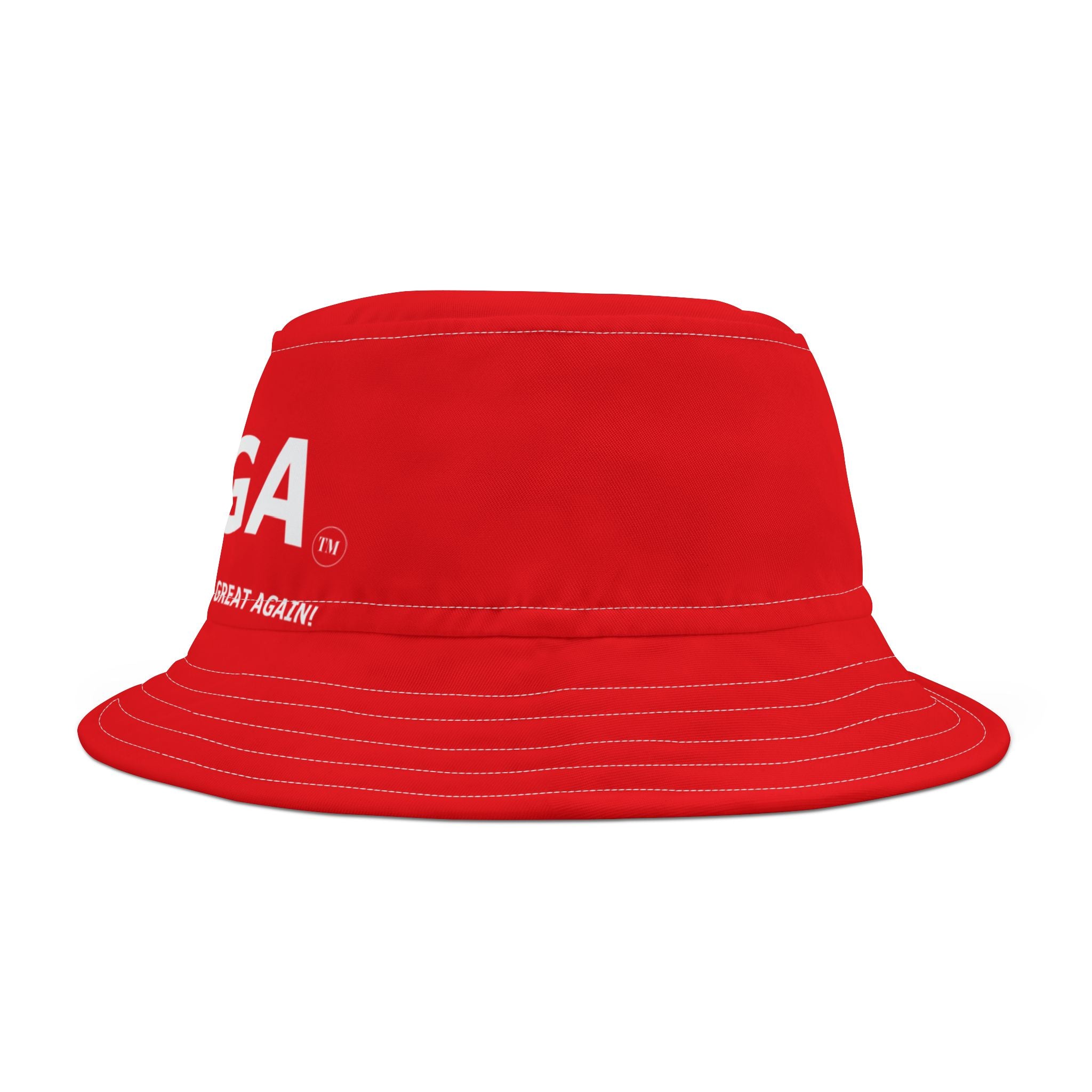MYYGA - Make Yahweh And Yeshua Great Again - Solid Red Bucket Hat | All-Over Print Bucket Hat