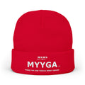 MYYGA - Make Yah And Yahshua Great Again - Embroidered Knit Beanie | Distressed Hebrew Accent