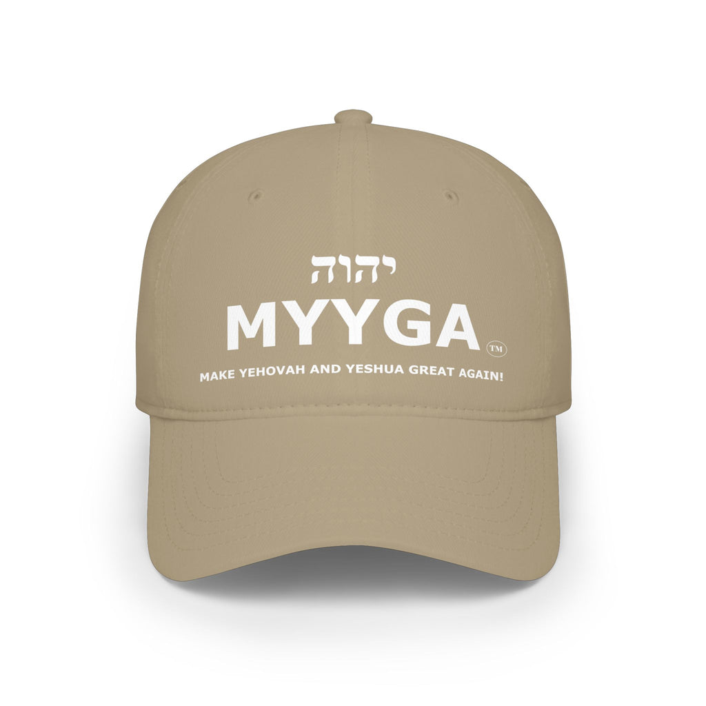 MYYGA - Make Yehovah And Yeshua Great Again - distressed logo Classic Dad Cap | vintage embroidered baseball hat