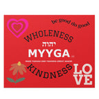 MYYGA - Make Yahuah And Yahusha Great Again - Puzzle | red logo Hebrew text, jigsaw